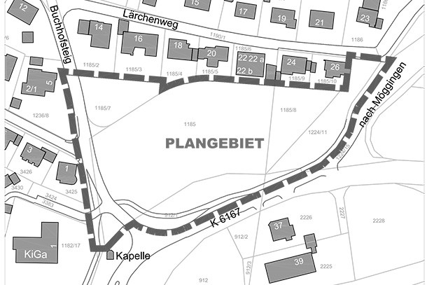  Geltungsbereich Bebauungsplan "Stürzkreut Süd" | Bild: Stadtverwaltung Radolfzell | Abteilung Stadtplanung 