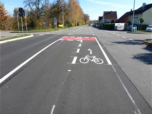 Neue Führung der Radwege in Böhringen